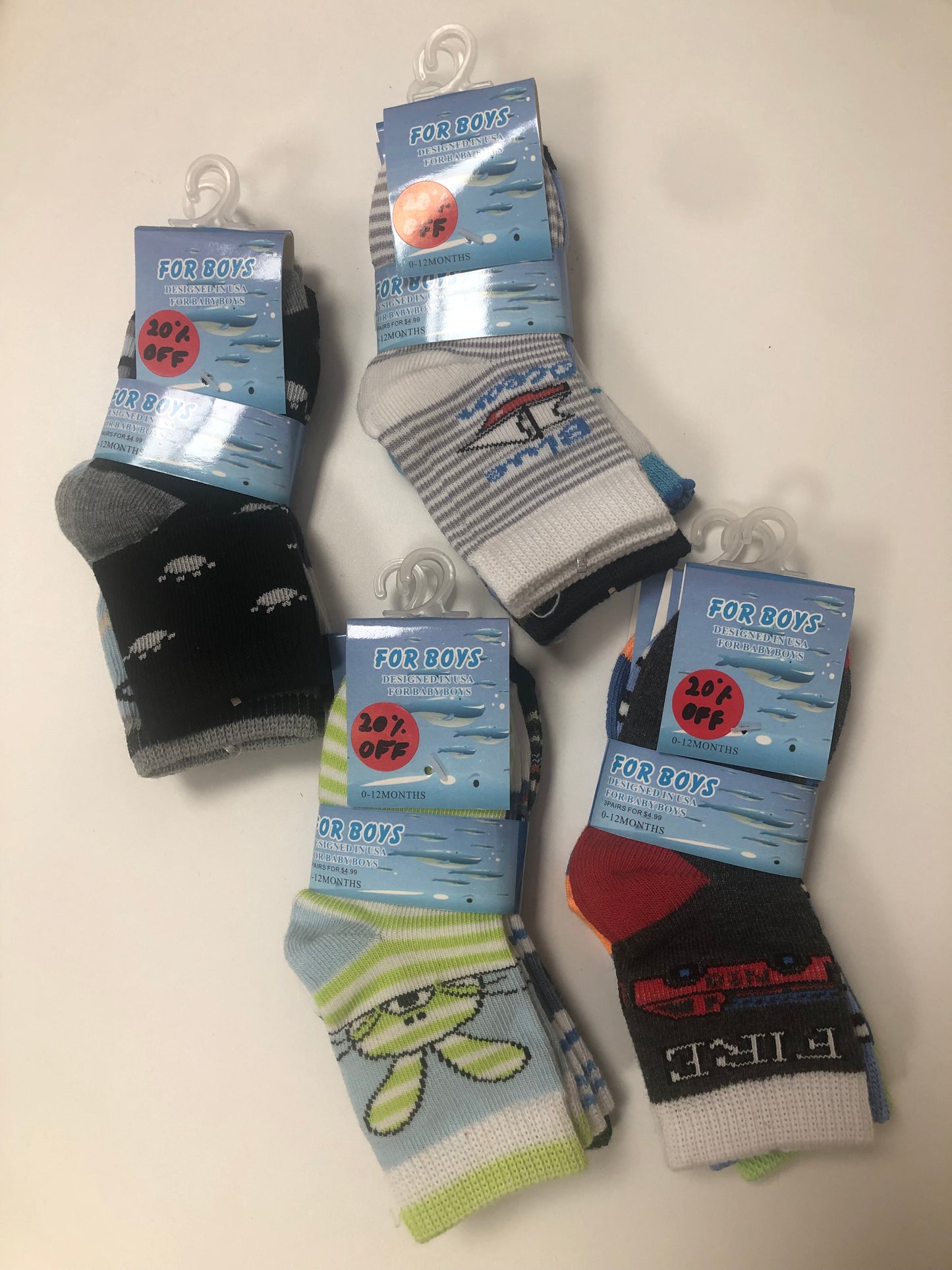 3 pair socks girls/boys assorted