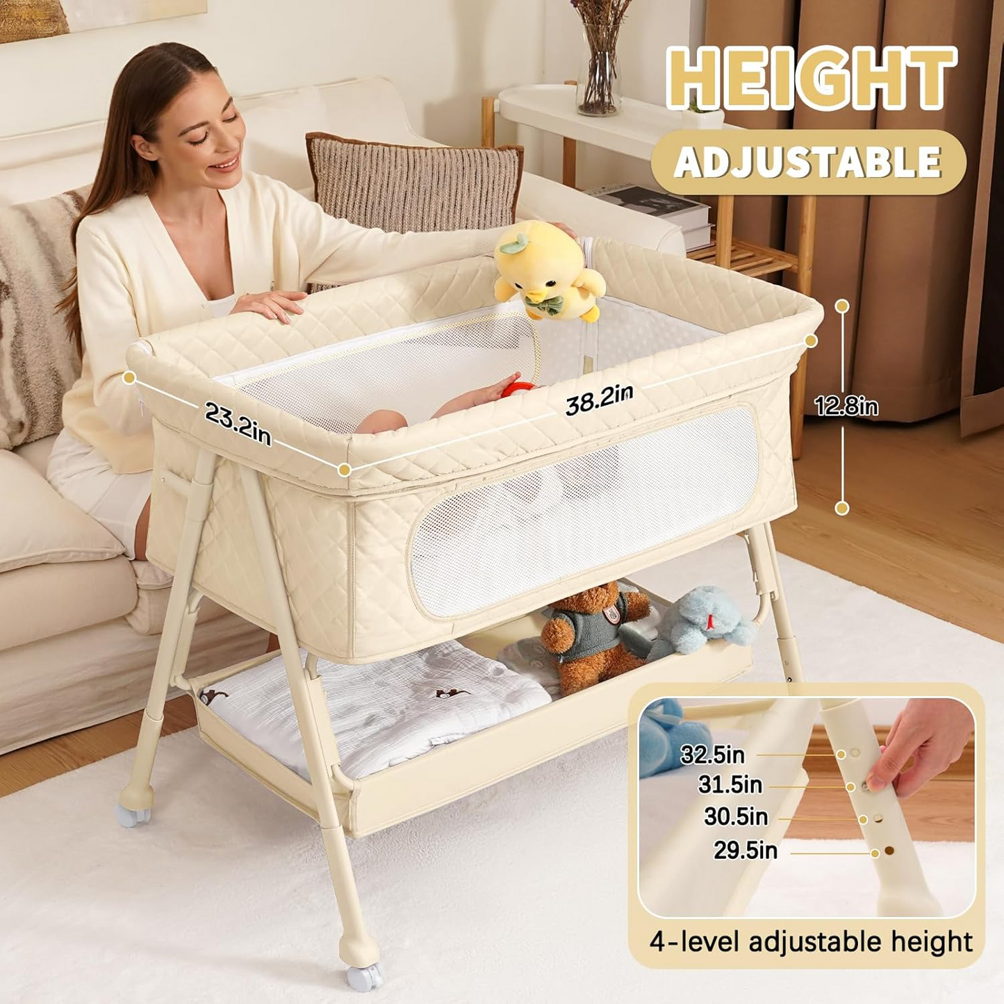 Bassinet Bedside Sleeper Kiniew