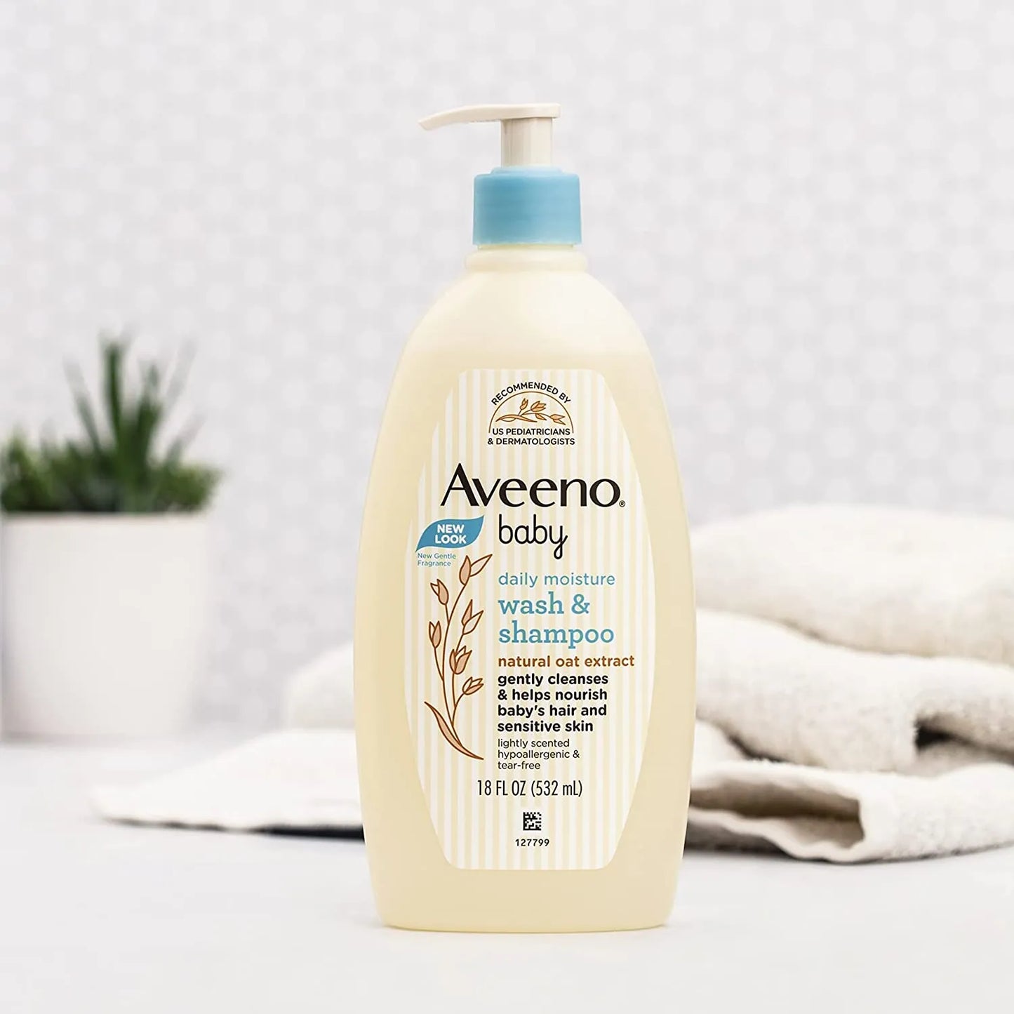 Aveeno Baby Daily moisture wash & shampoo 18oz