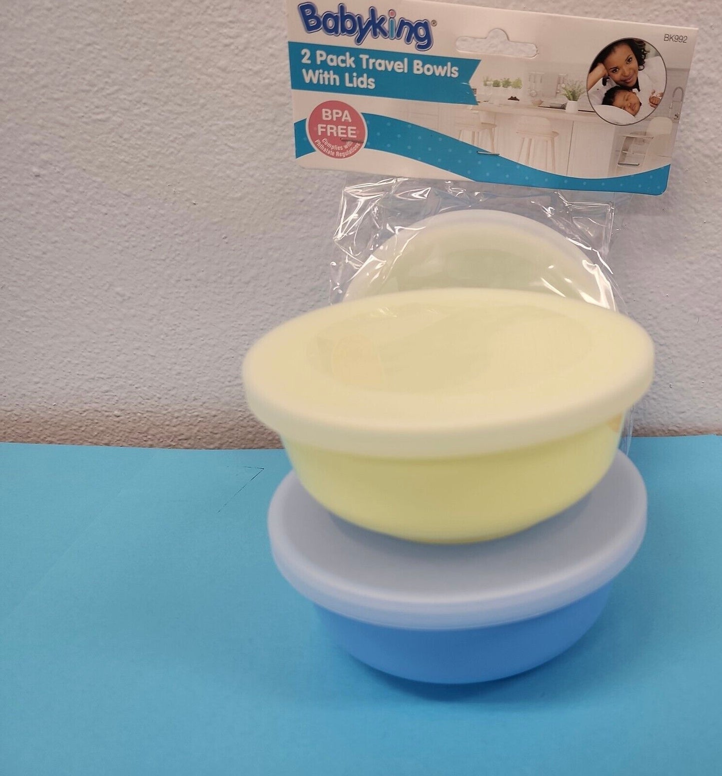 Travel bowls with lids 2pk Assorted