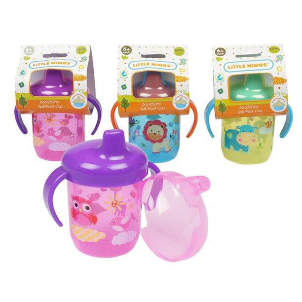 Spill proof cup 8oz Assorted