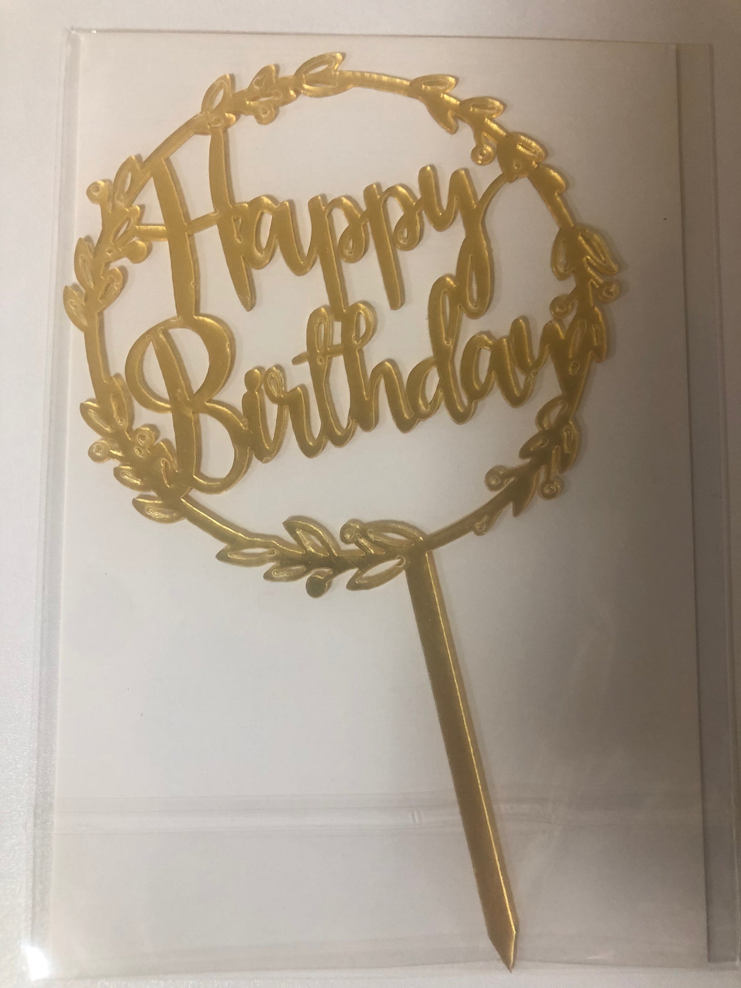 Acrylic cake topper