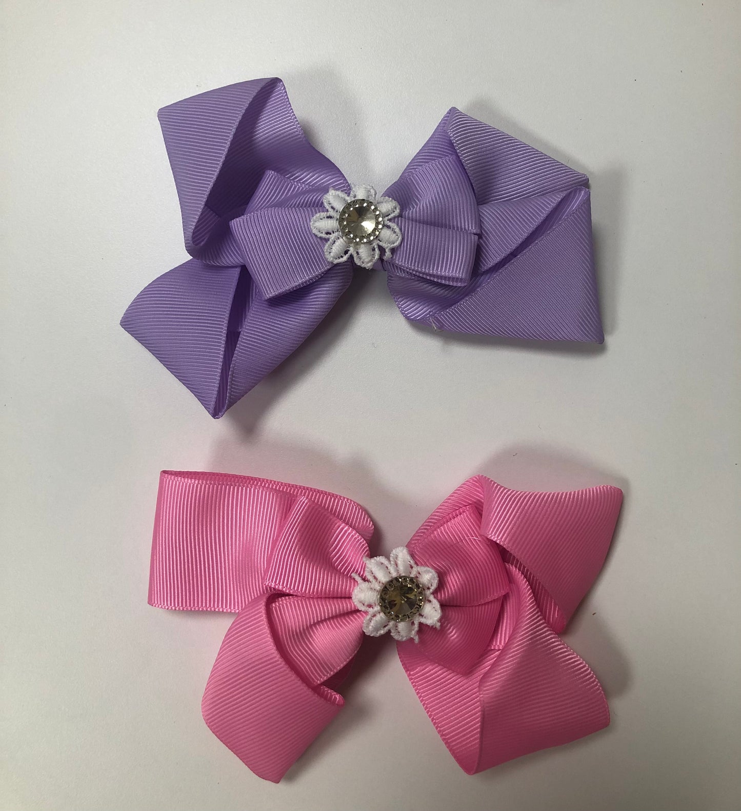 Hair bow circle rhinestone assorted