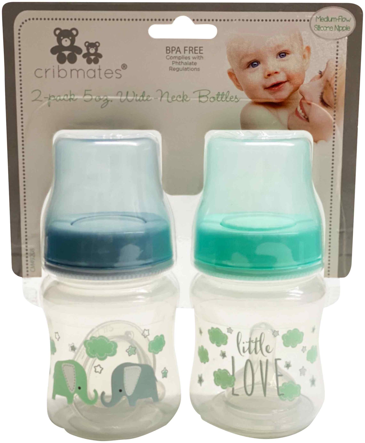 Wide neck bottles 2pk 5oz Neutral
