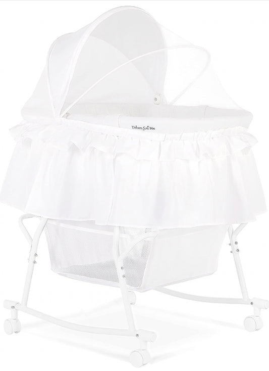 Bassinet DOM 2-in-1 Portable Lacy white