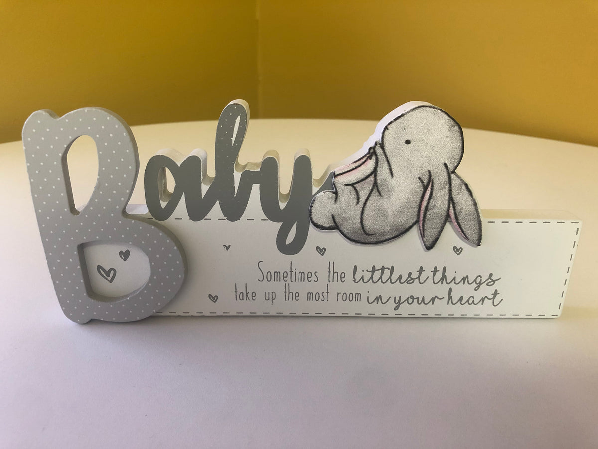 Baby Sign Unit Wooden standing baby sign – A & LO Baby Essentials