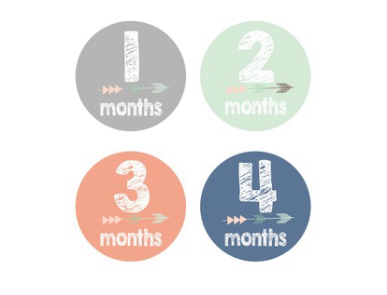 Milestone stickers neutral arrow