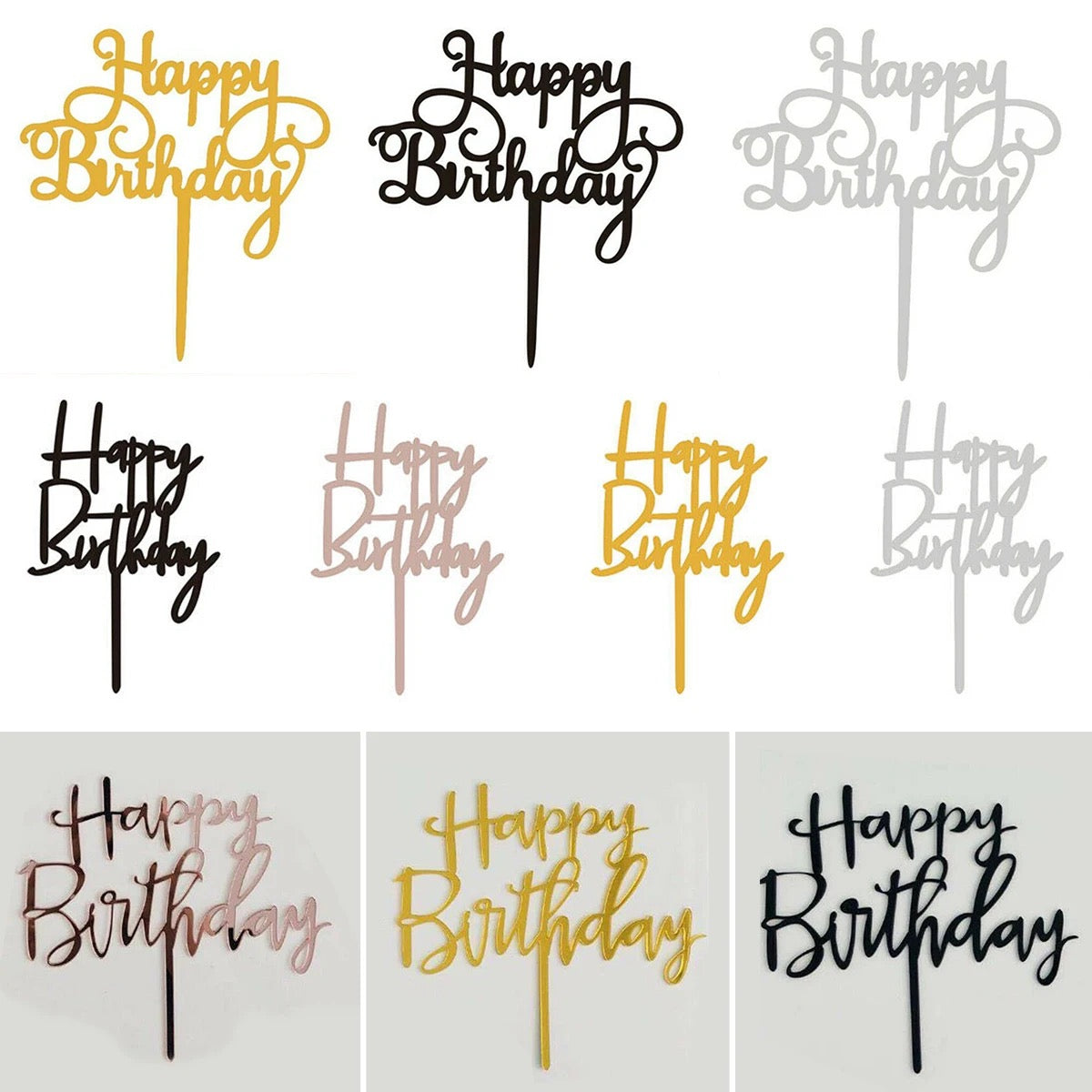 Acrylic cake topper