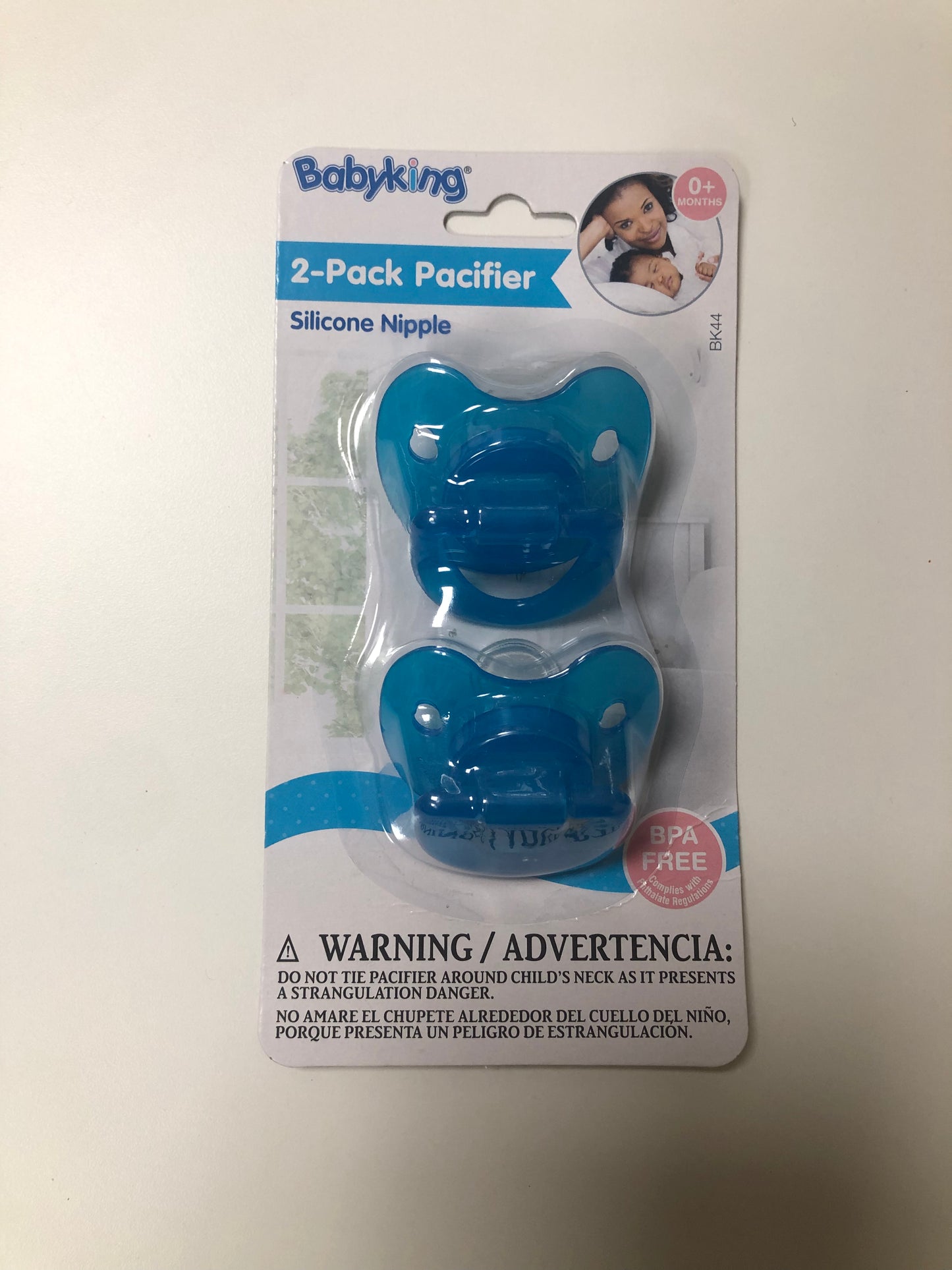 2pk silicone pacifier 0+M Assorted