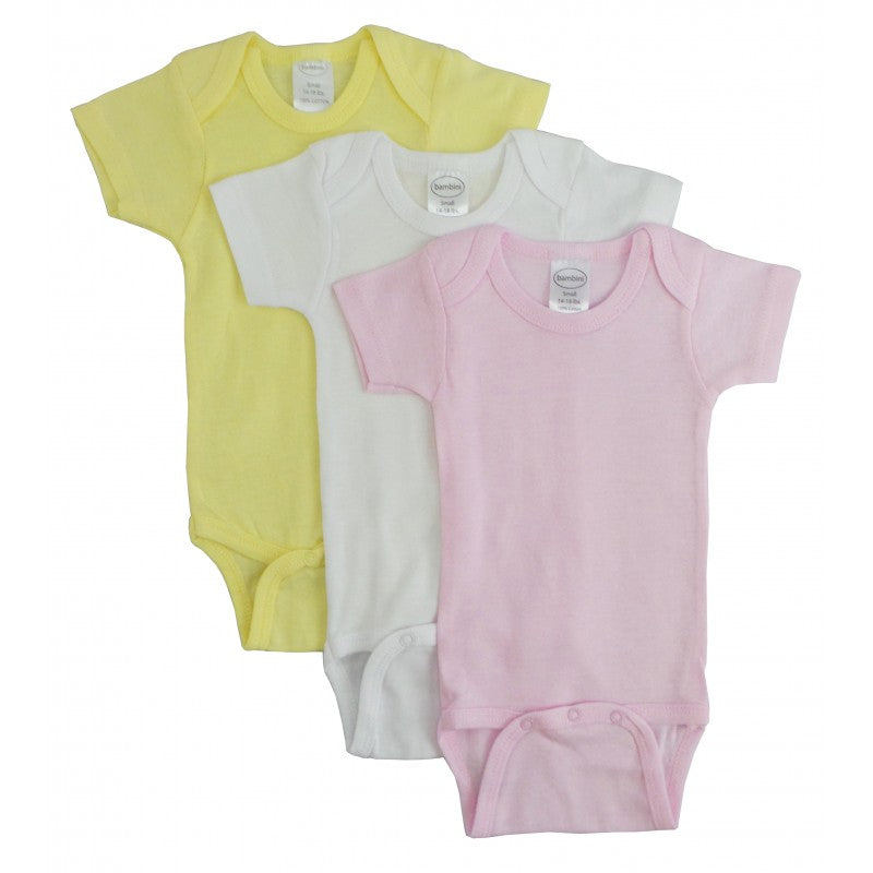 3pk onesies pink solid small