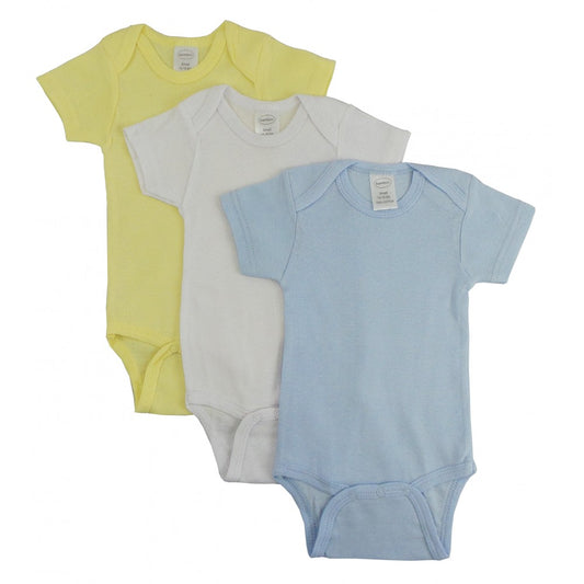 3pk onesies blue solid small