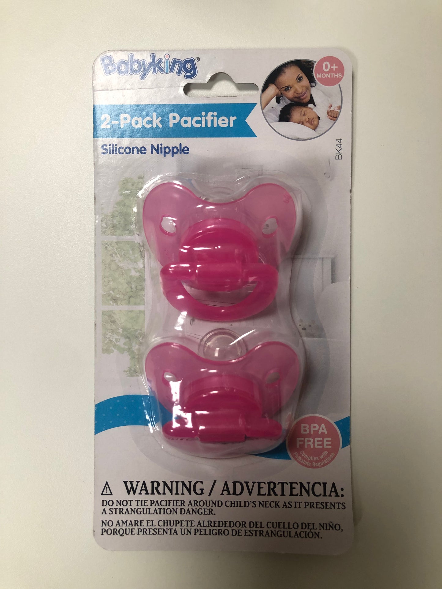 2pk silicone pacifier 0+M Assorted