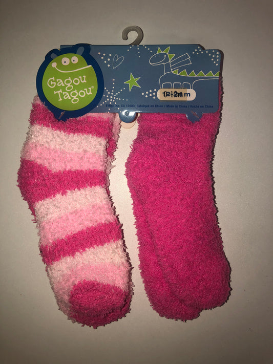 2pk socks fuzzy assorted